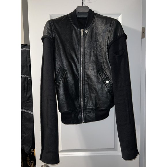 Rick Owens Lambskin Zipped Bomber Jacket - Picture 6 of 11